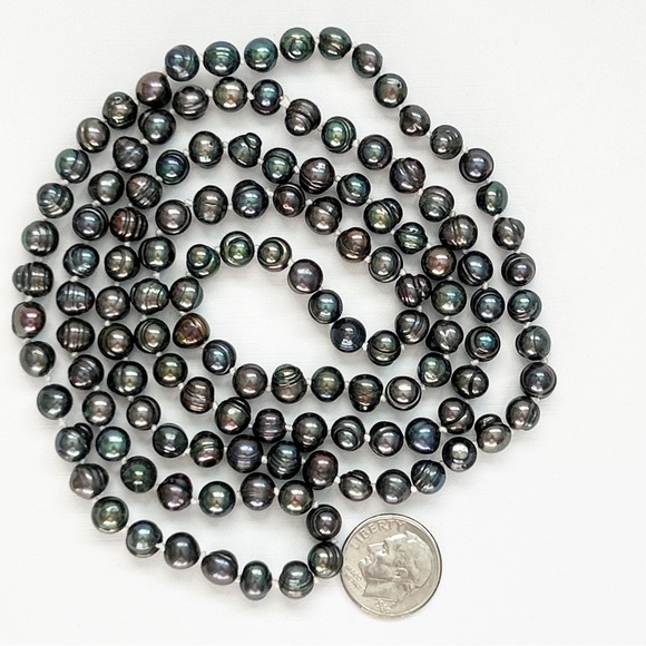 Gorgeous Baroque Peacock Pearl Necklace - Picture 5 of 10